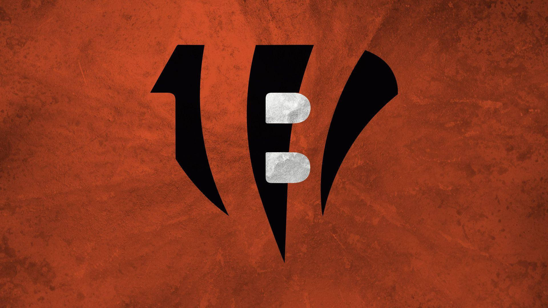 Bengals 標誌在帶紋理的橙色背景上