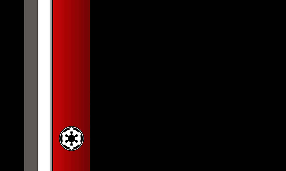 Galactic Empire 桌布 壁紙 — 極簡風格牆紙，帶有黑色、灰色、白色和紅色的垂直條紋，紅色條紋上有帝國徽章。