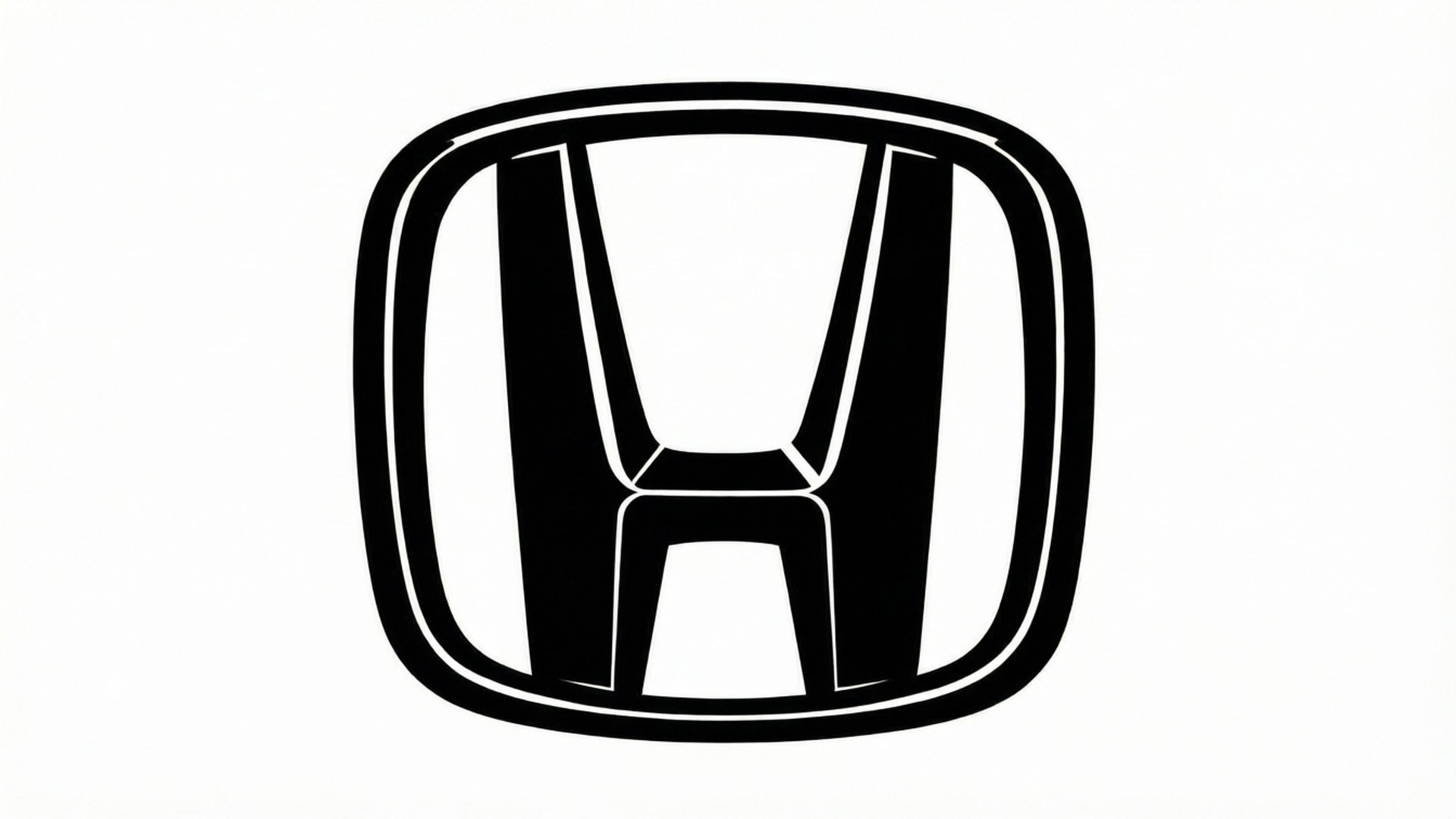 白色背景上的黑色本田汽車標誌