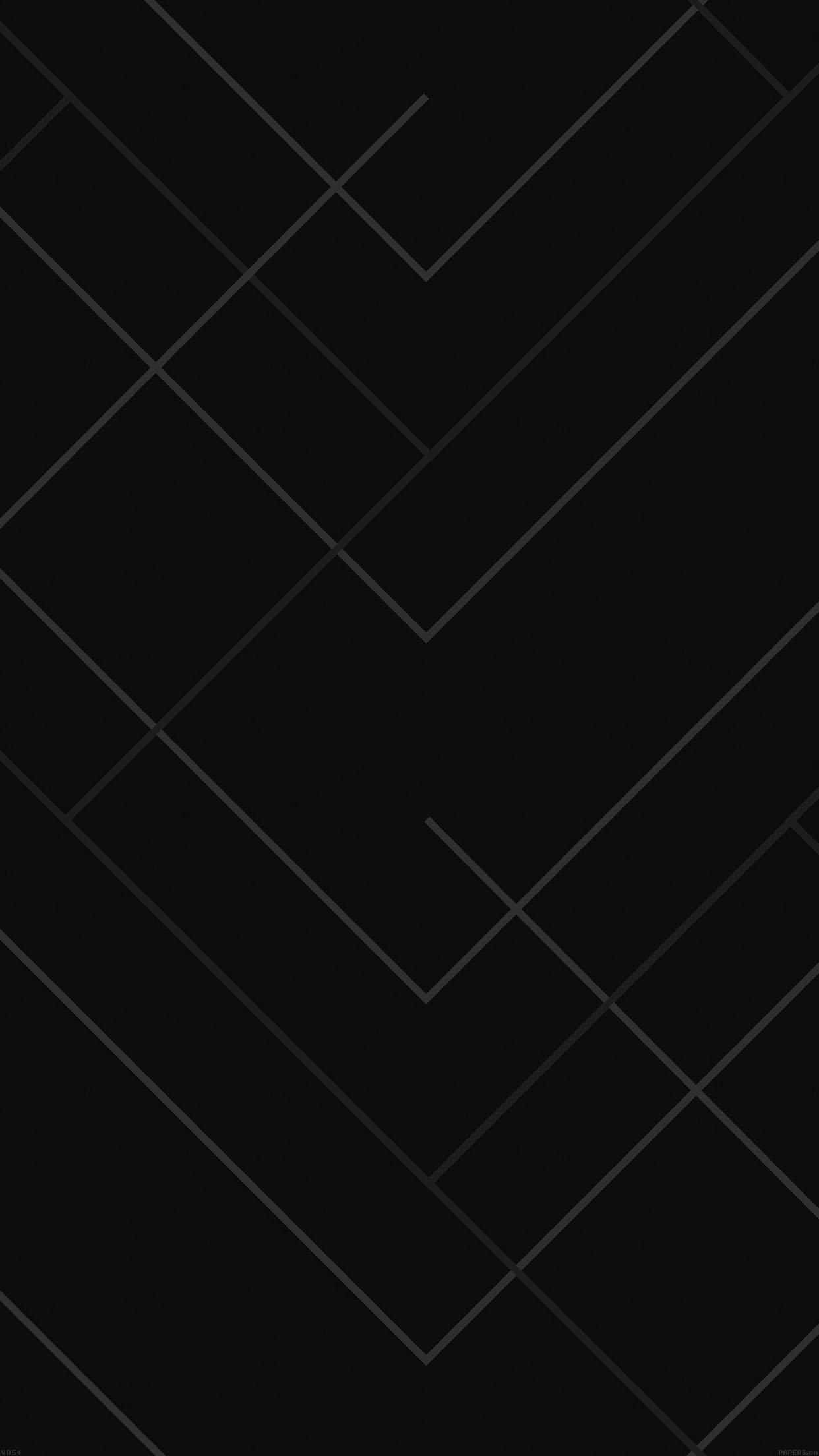Black And White Geometric 桌布 壁紙 — 極簡黑色桌布，帶有微妙的灰色幾何線條，形成抽象的角度圖案。