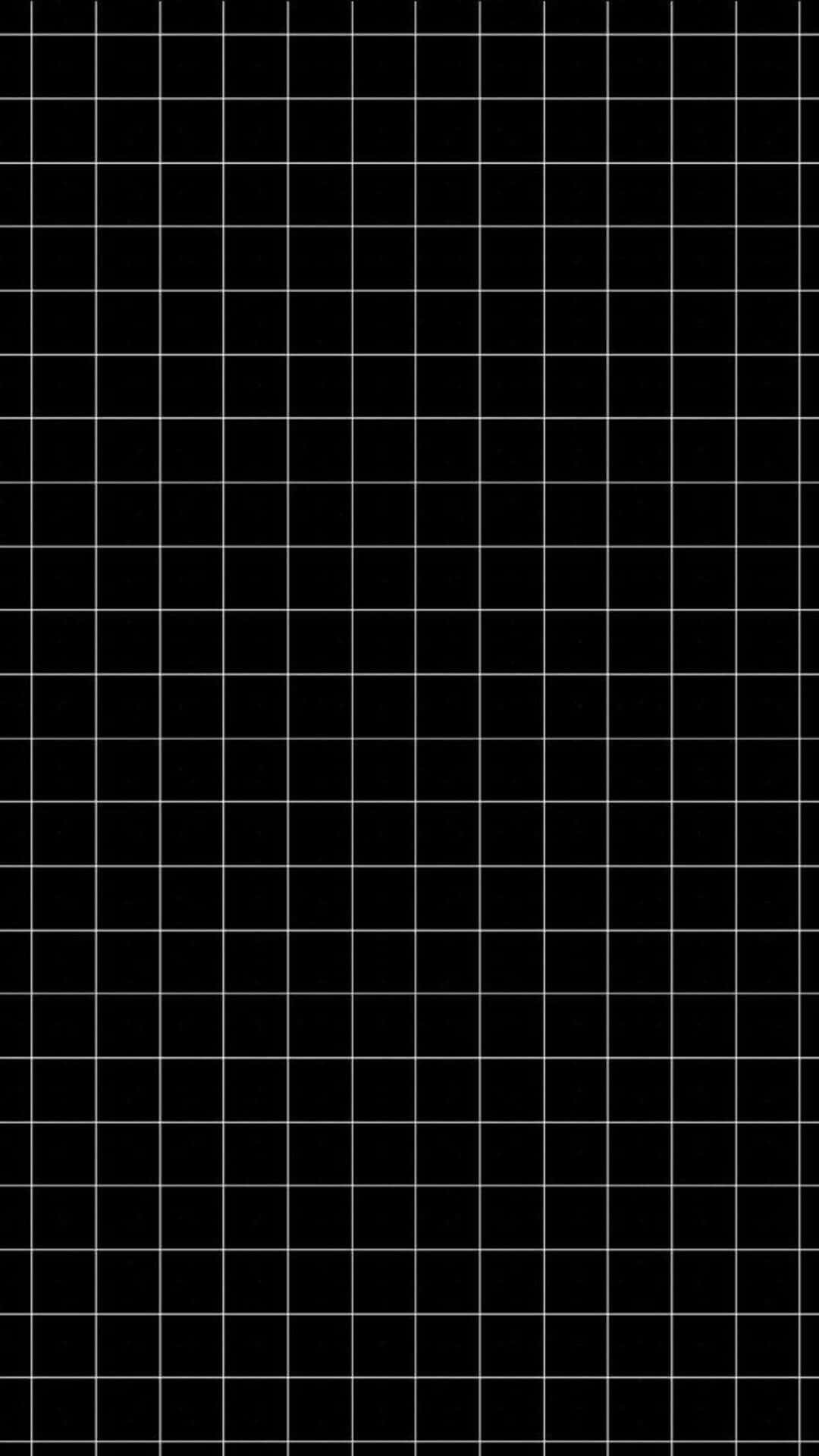 grid 桌布 壁紙 — 極簡黑色背景上覆蓋精確的白色網格圖案，營造出乾淨的幾何設計。