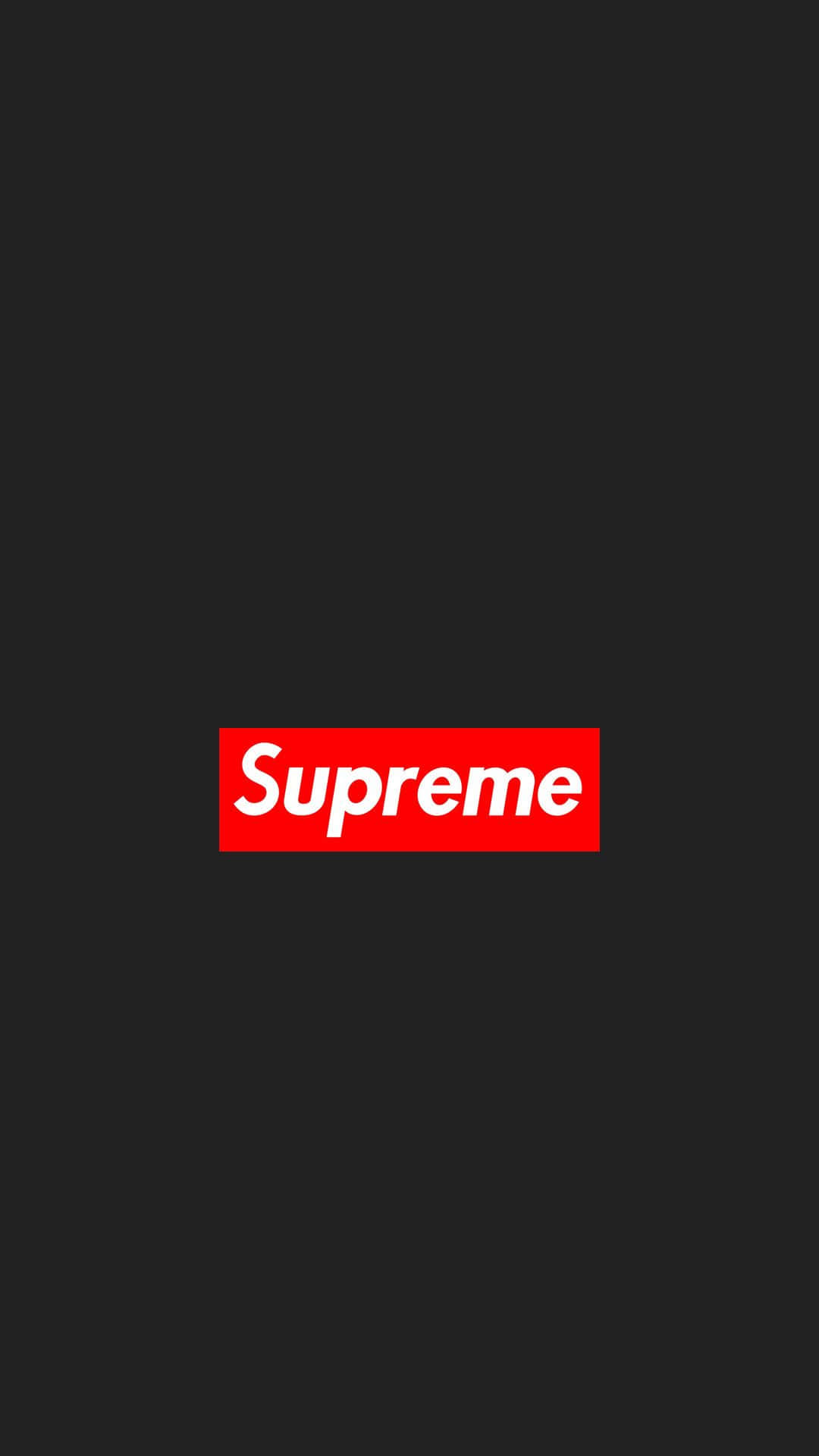 黑色背景上的紅色 Supreme 標誌