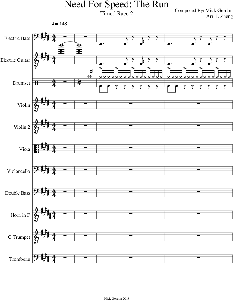《極速快感：逃脫》樂譜 壁紙 — 純黑色背景，沒有可見的元素或細節。