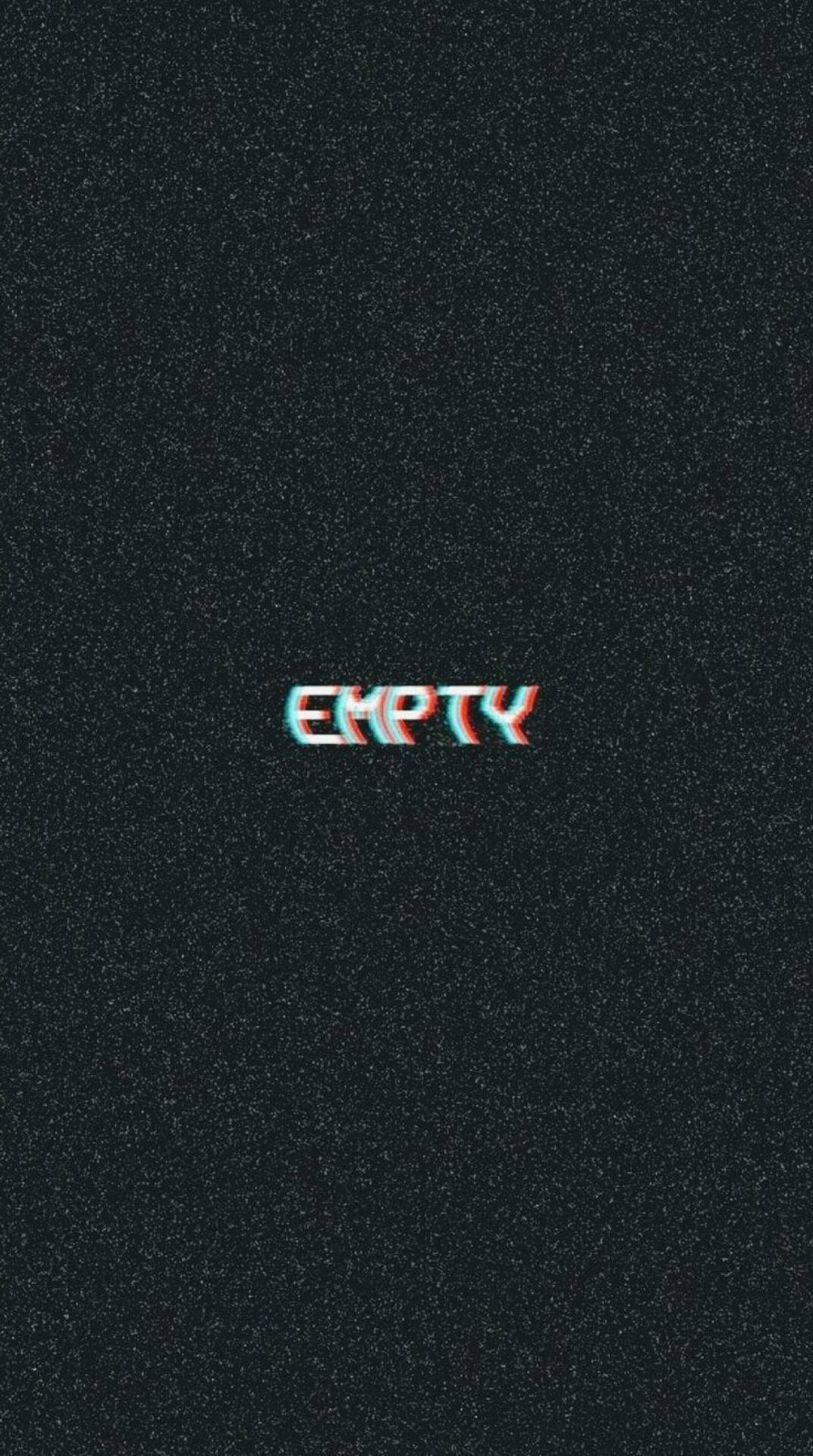 喺黑暗紋理背景上顯示「empty」嘅故障文字。