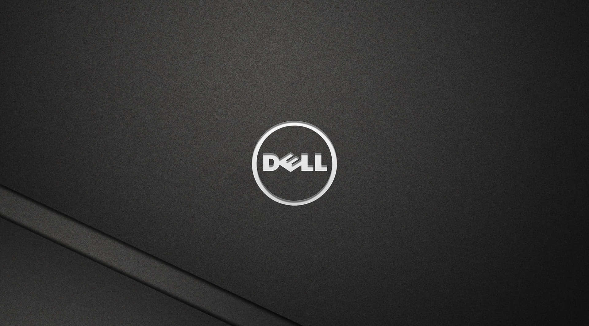 Dell筆記型電腦蓋的近距離特寫，黑色表面上有銀色標誌。