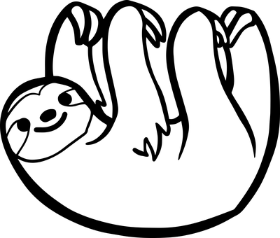 樹懶_黑色背景 壁紙