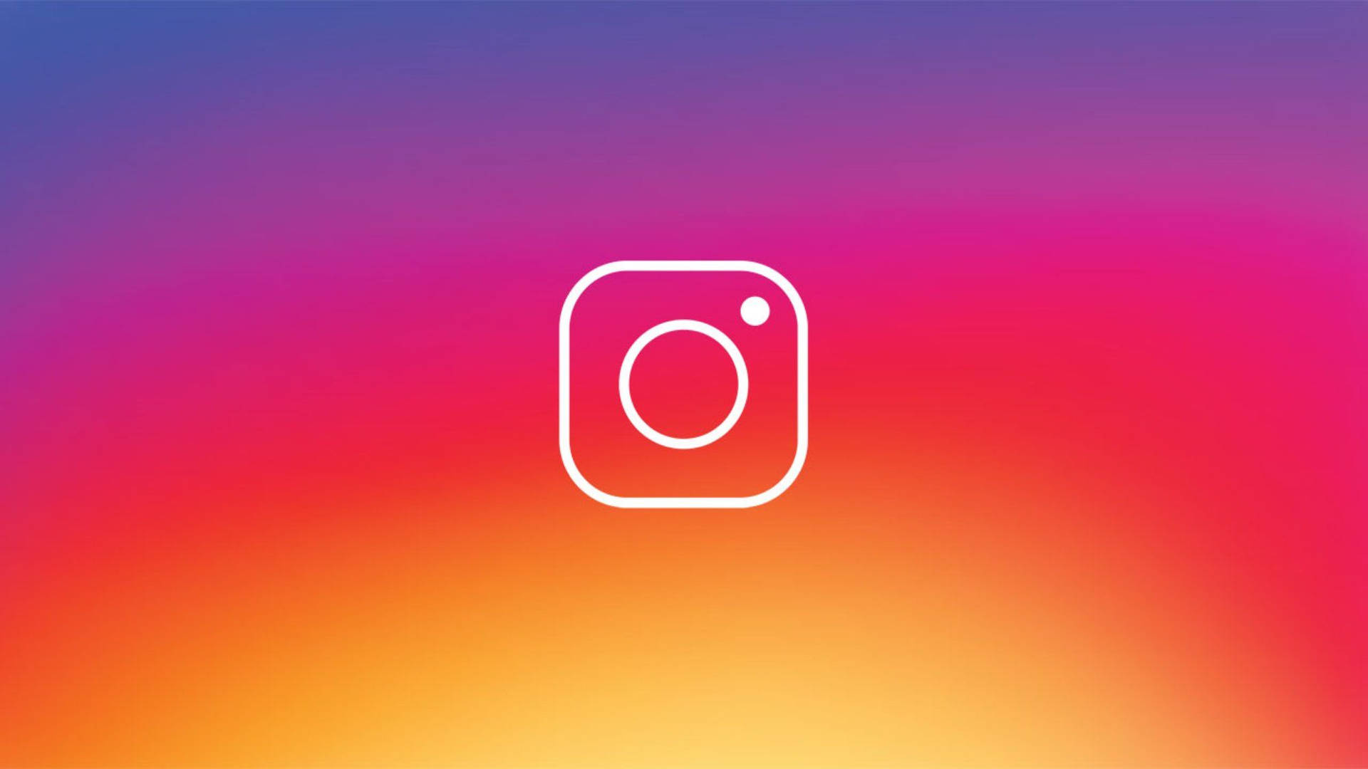 Instagram應用程式標誌在彩色漸變背景上。