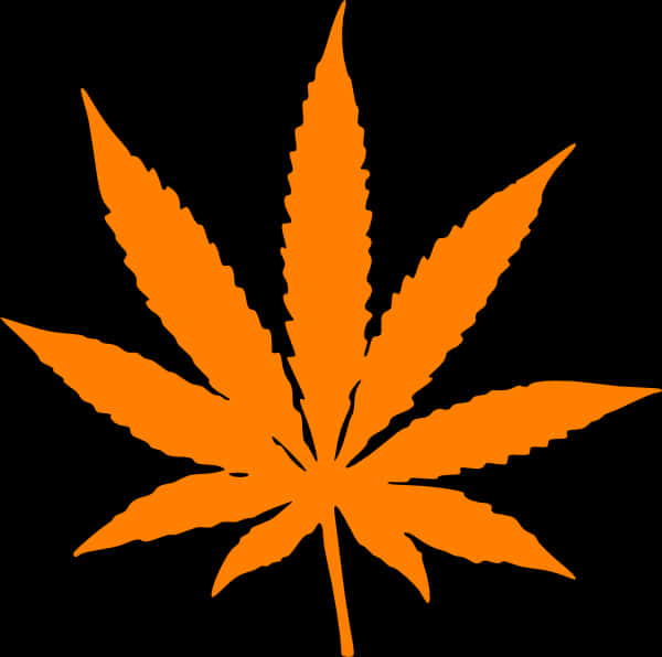 橙色大麻葉圖案 壁紙