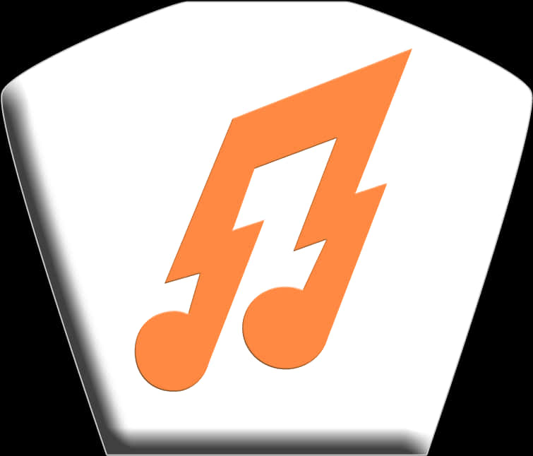 橙色閃電音符圖標 壁紙