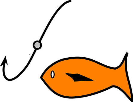橙色魚黑色背景 壁紙