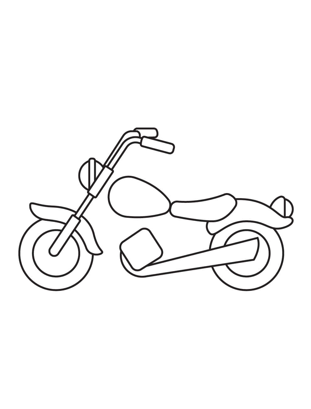 chopper電單車的黑色線條圖
