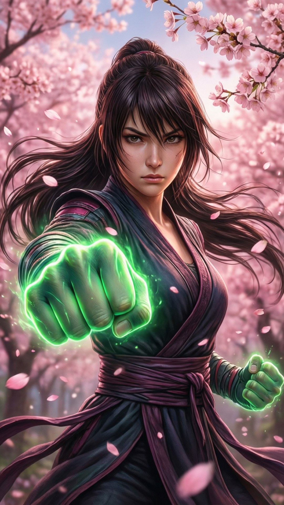 櫻花出拳 壁紙