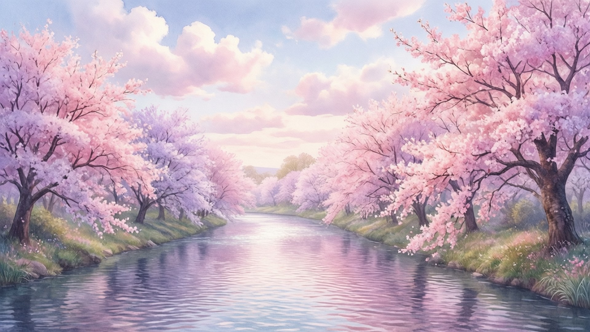 櫻花河畔之夢 壁紙