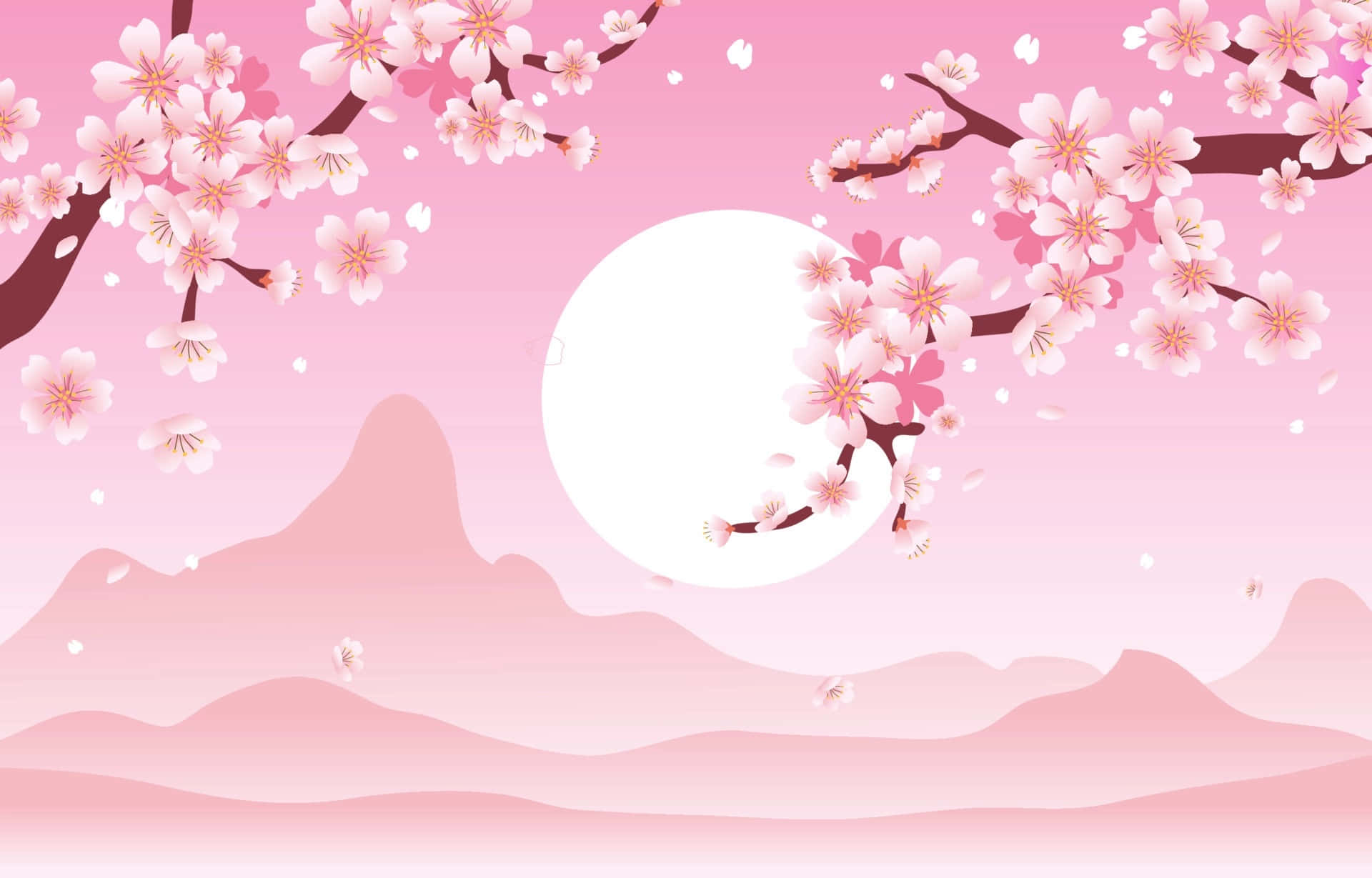 櫻花背景 壁紙