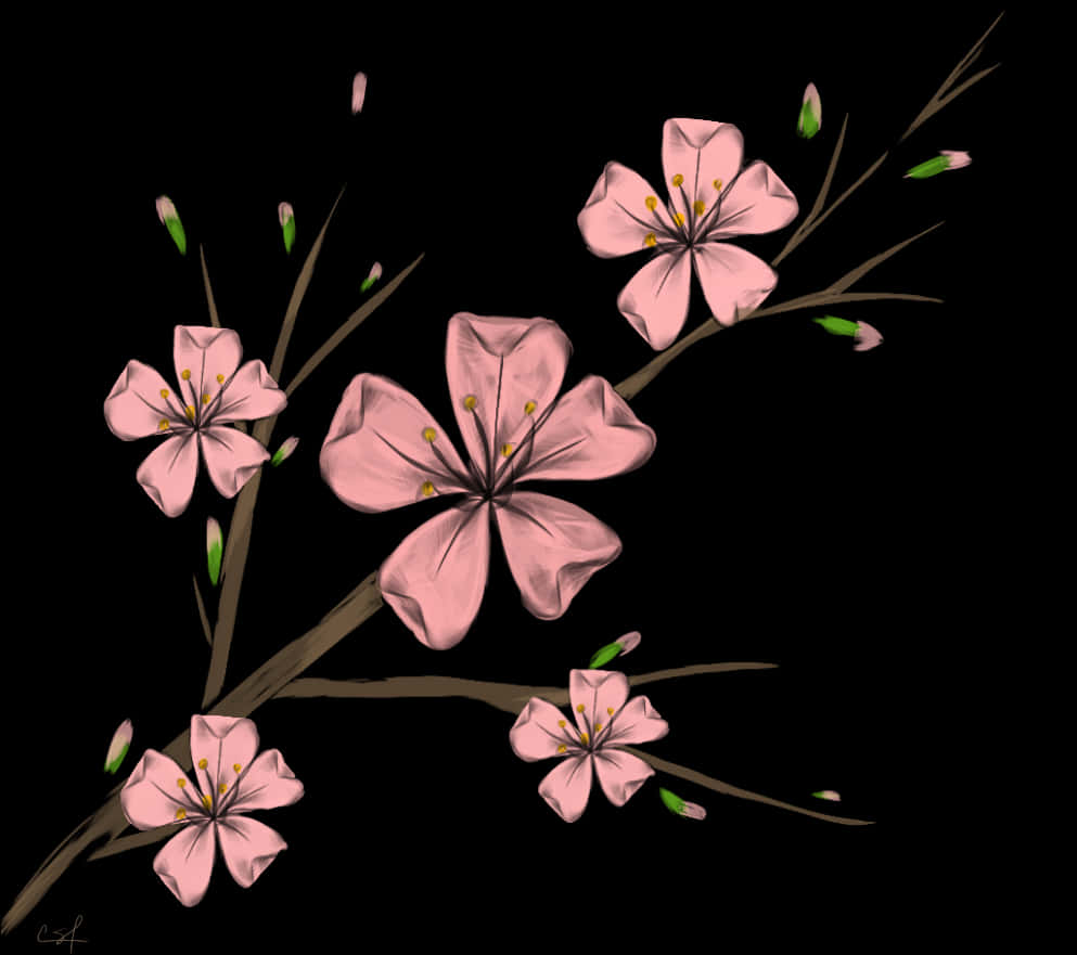 櫻花藝術表現 壁紙