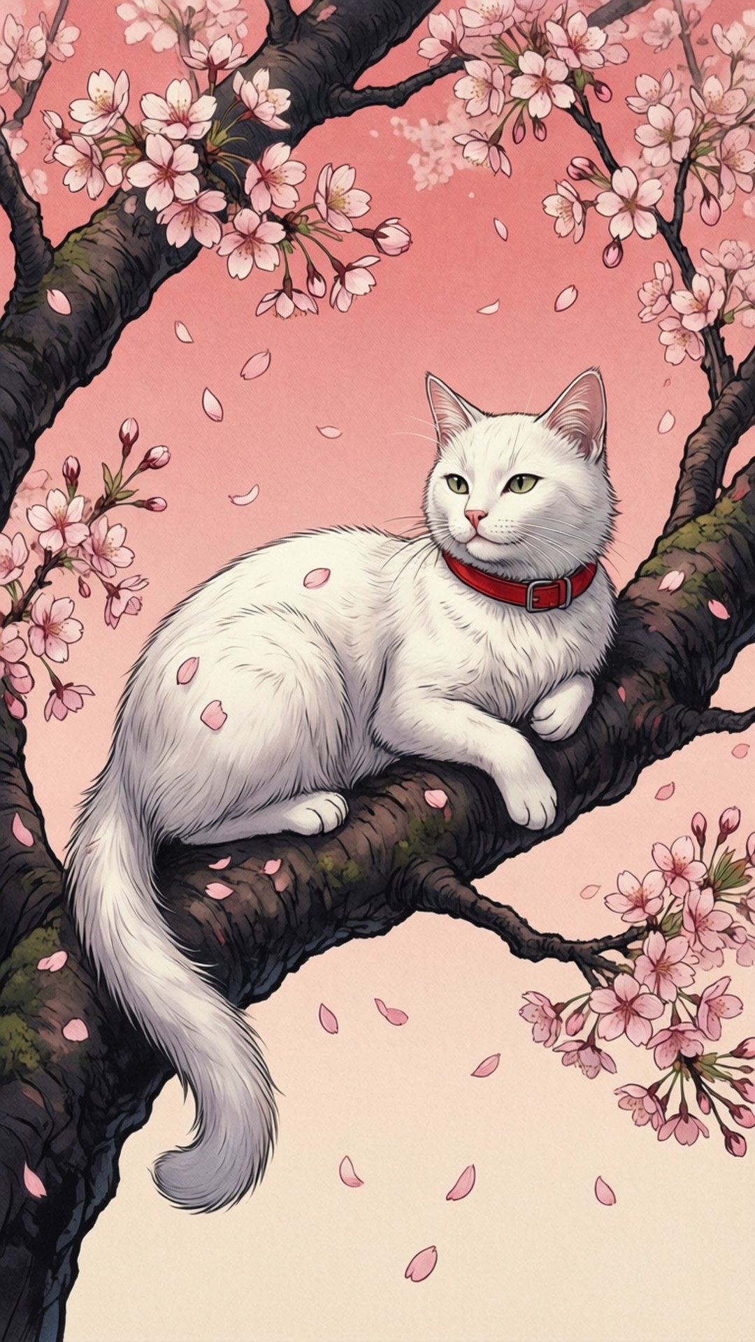 櫻花貓 壁紙