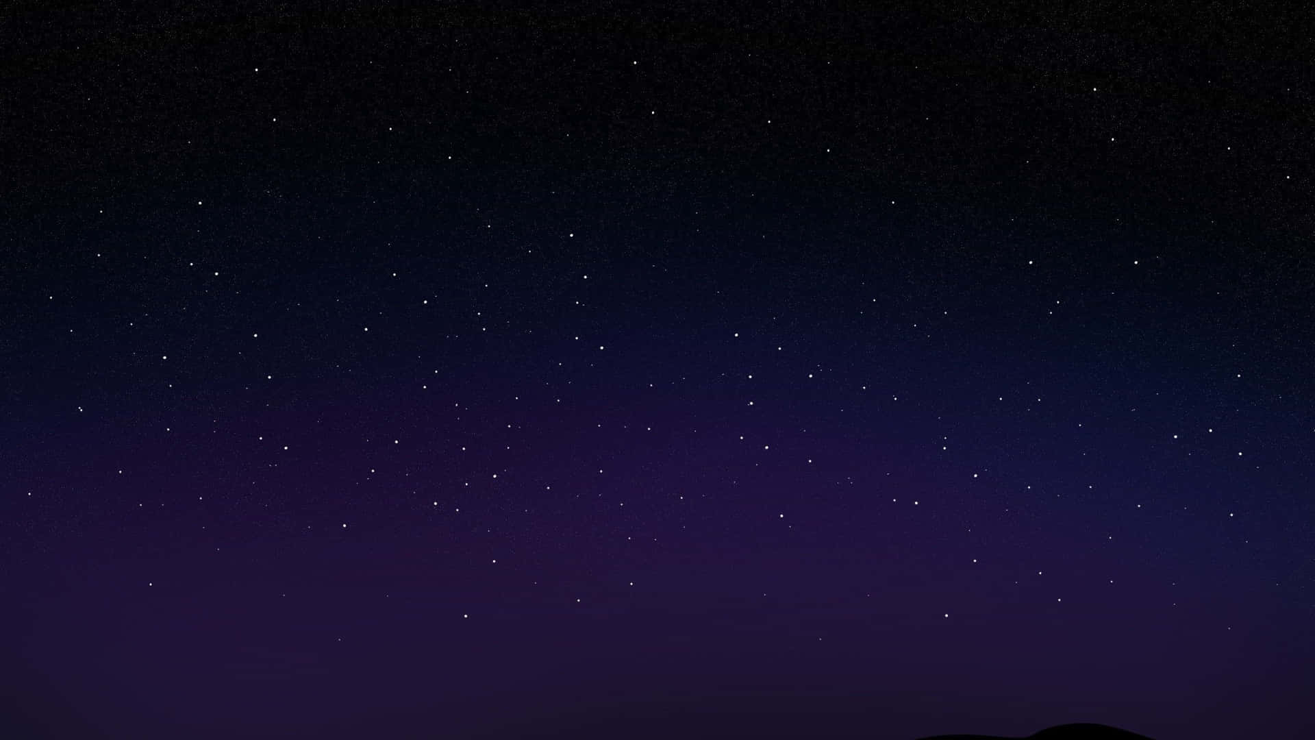 星空夜空，遠山暗影之上帶有紫色漸變