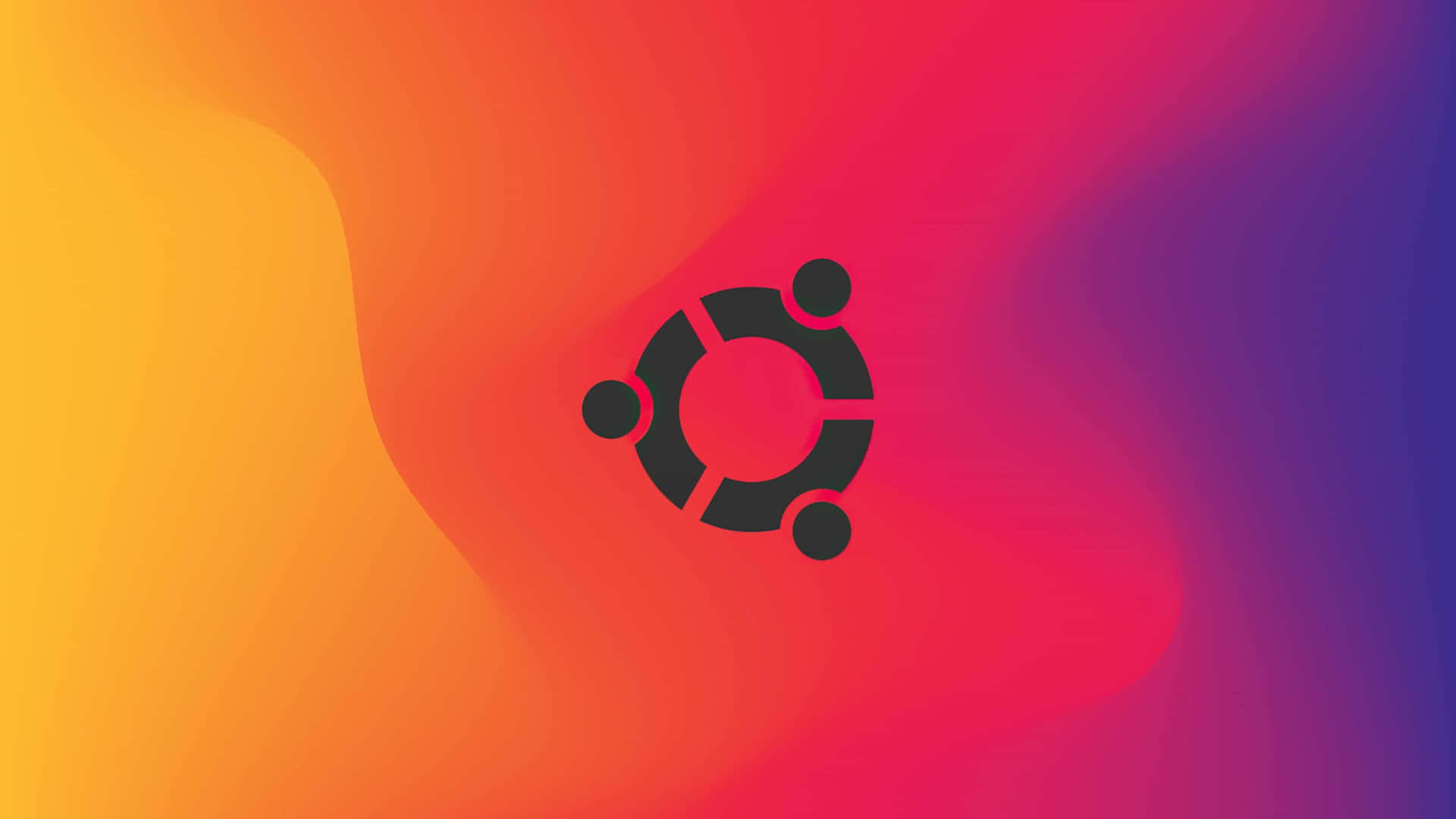 Ubuntu 標誌在彩色漸變背景上