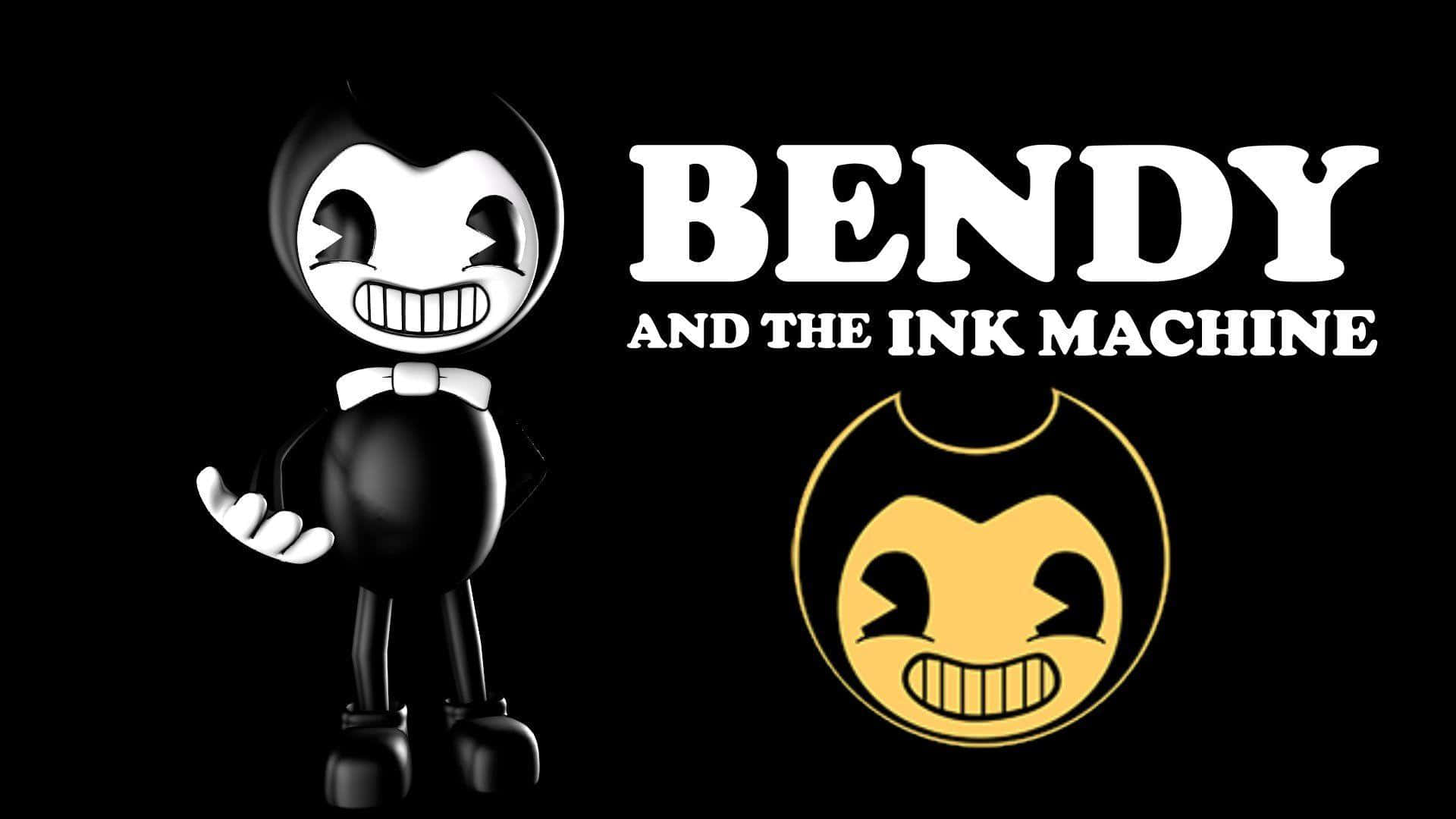 Bendy and the Ink Machine 標誌，帶有卡通角色和黃色笑臉。