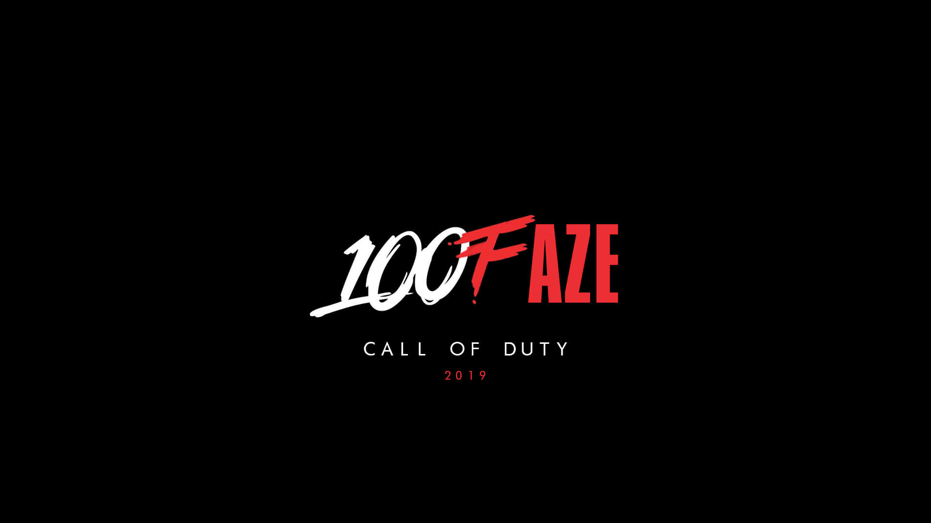 黑色背景上的100FAZE Call of Duty 2019標誌