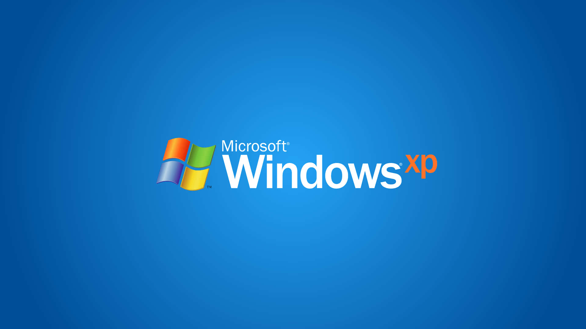 藍色背景上的 Windows XP 標誌