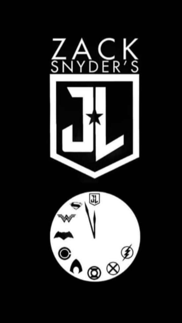 Zack Snyder 的正義聯盟標誌和時鐘，帶有超級英雄符號。