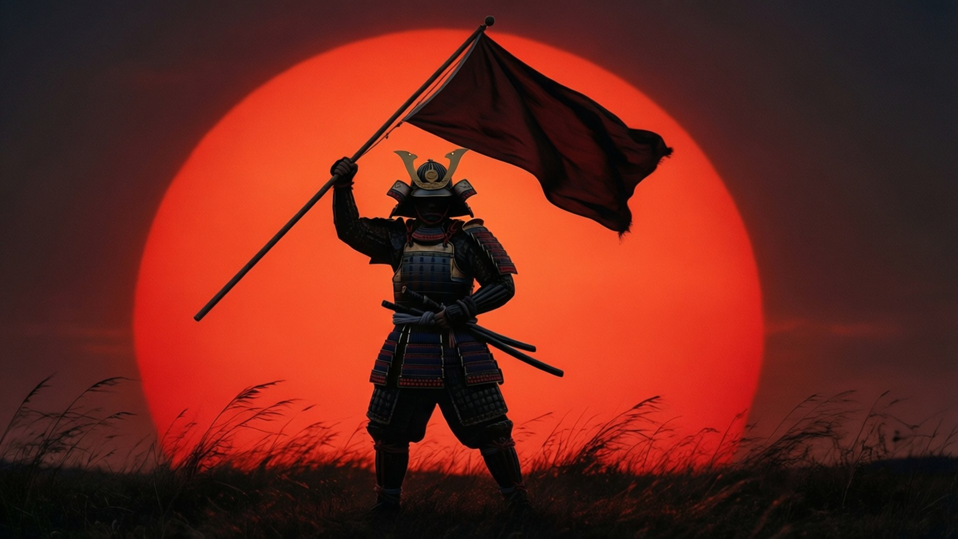 武士對抗太陽 壁紙