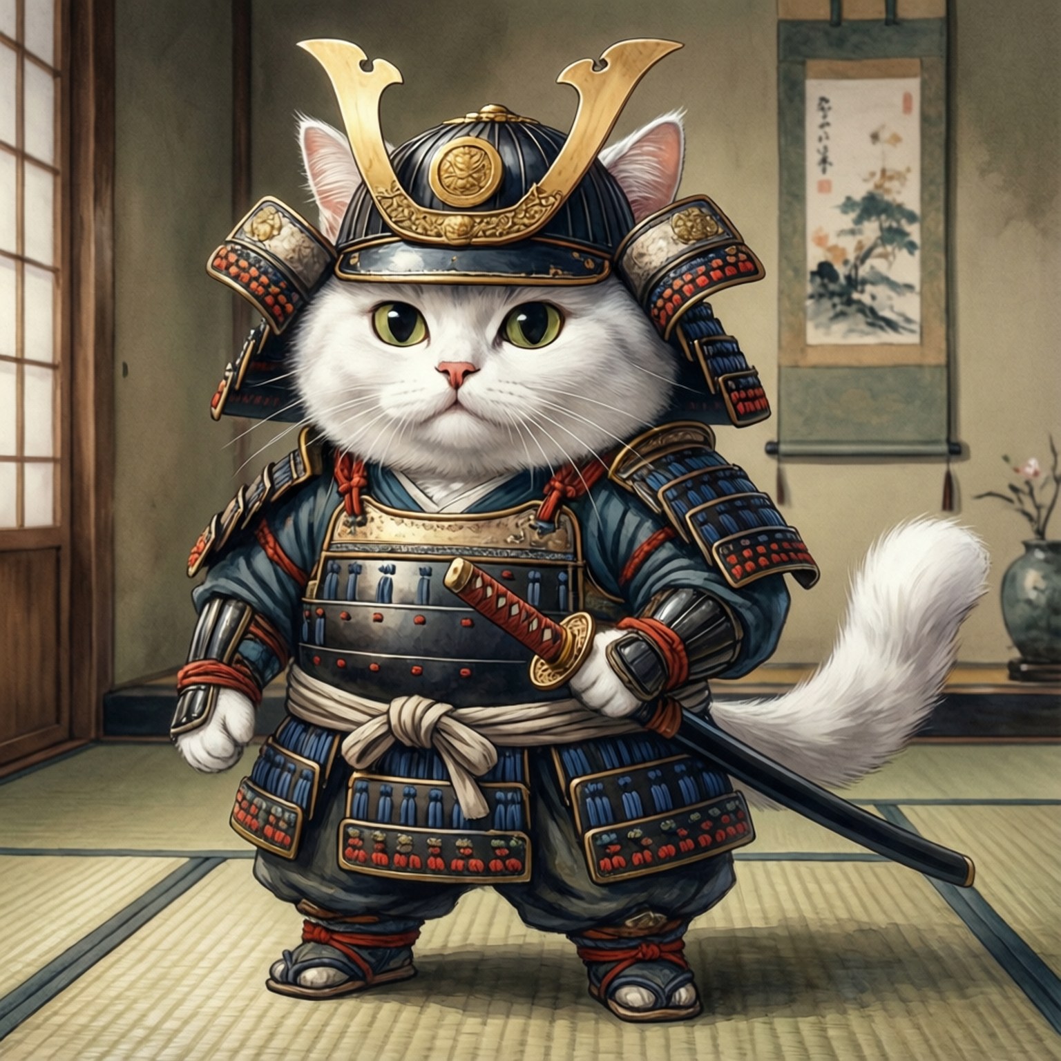 武士貓 壁紙