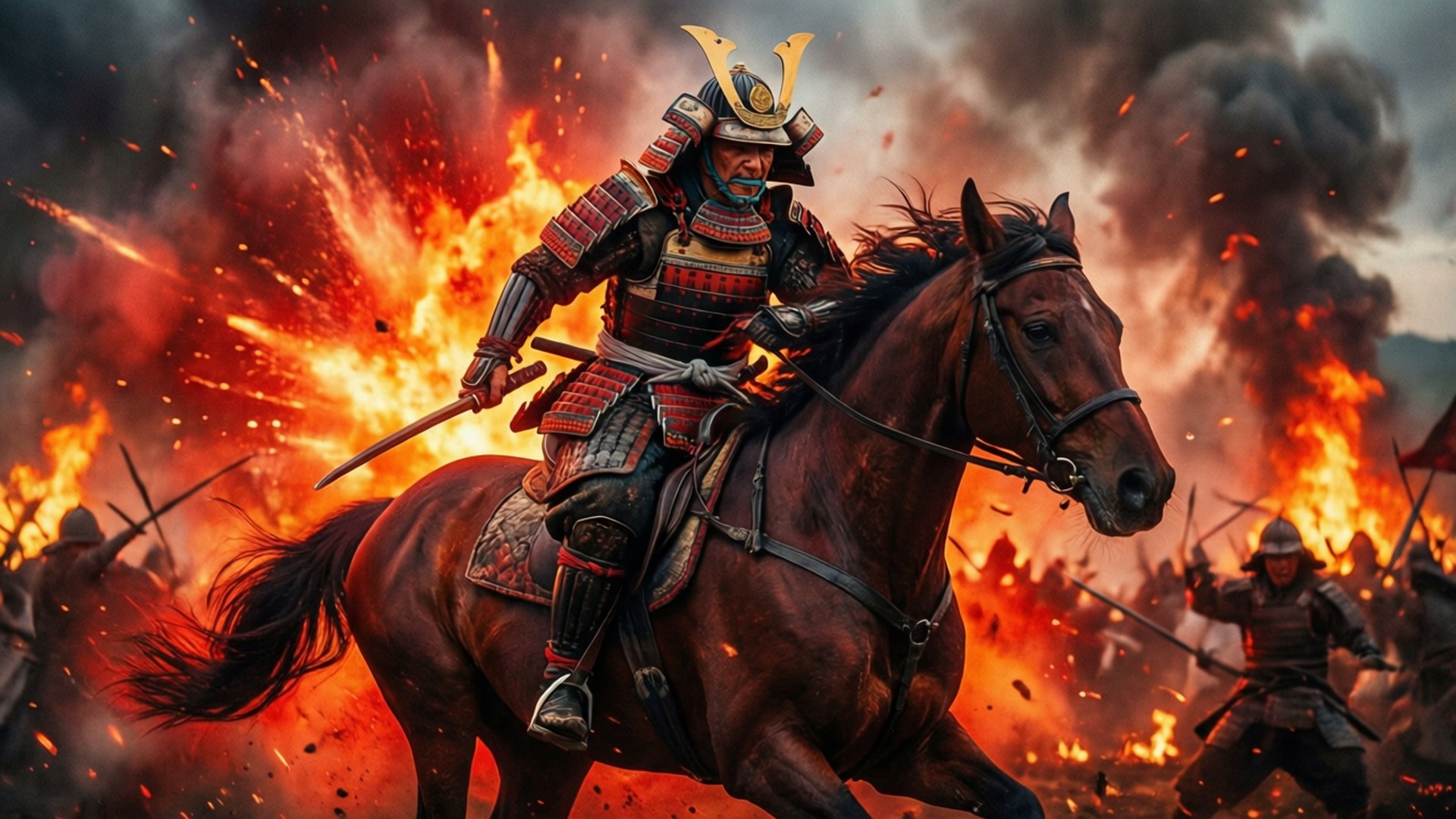 武士騎馬 壁紙