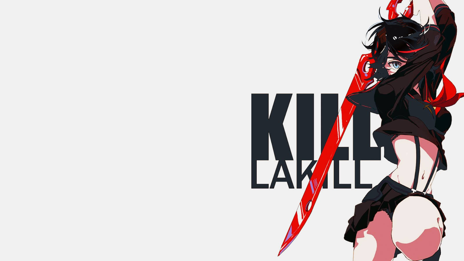 動漫角色手持紅色劍，旁邊有「KILL LA KILL」文字。