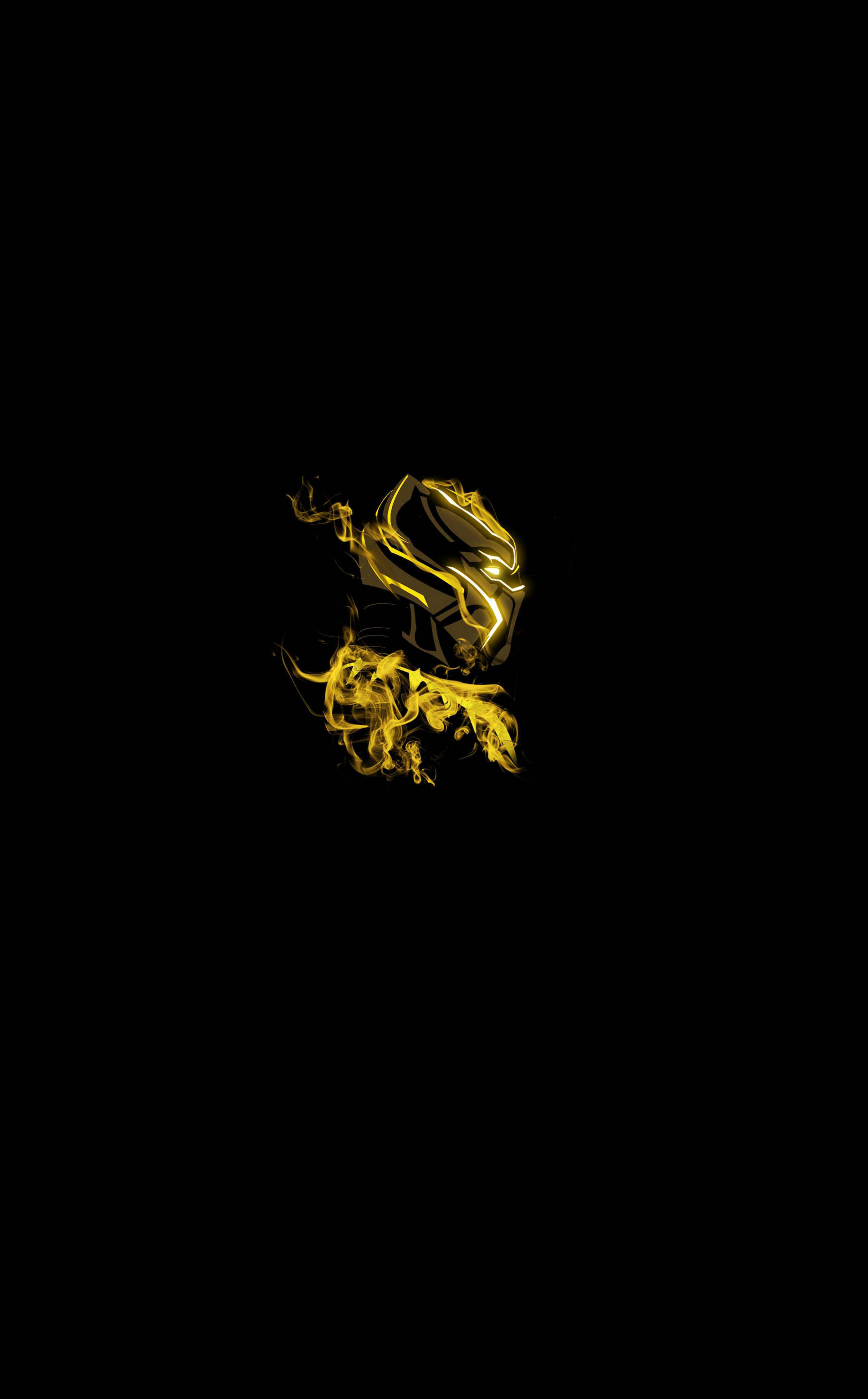 殺手王肖像 壁紙 — 一個發光的黃色抽象形狀，類似拳頭，從黑暗中帶著熾熱能量浮現。