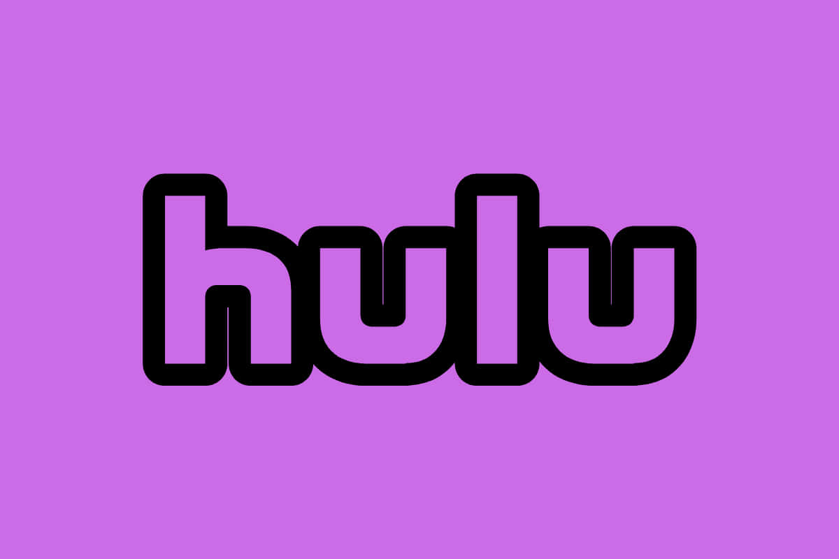 每日新冒險，盡在 Hulu 訂閱 壁紙 — 粗黑輪廓的Hulu標誌居中在純色鮮豔紫色背景上。
