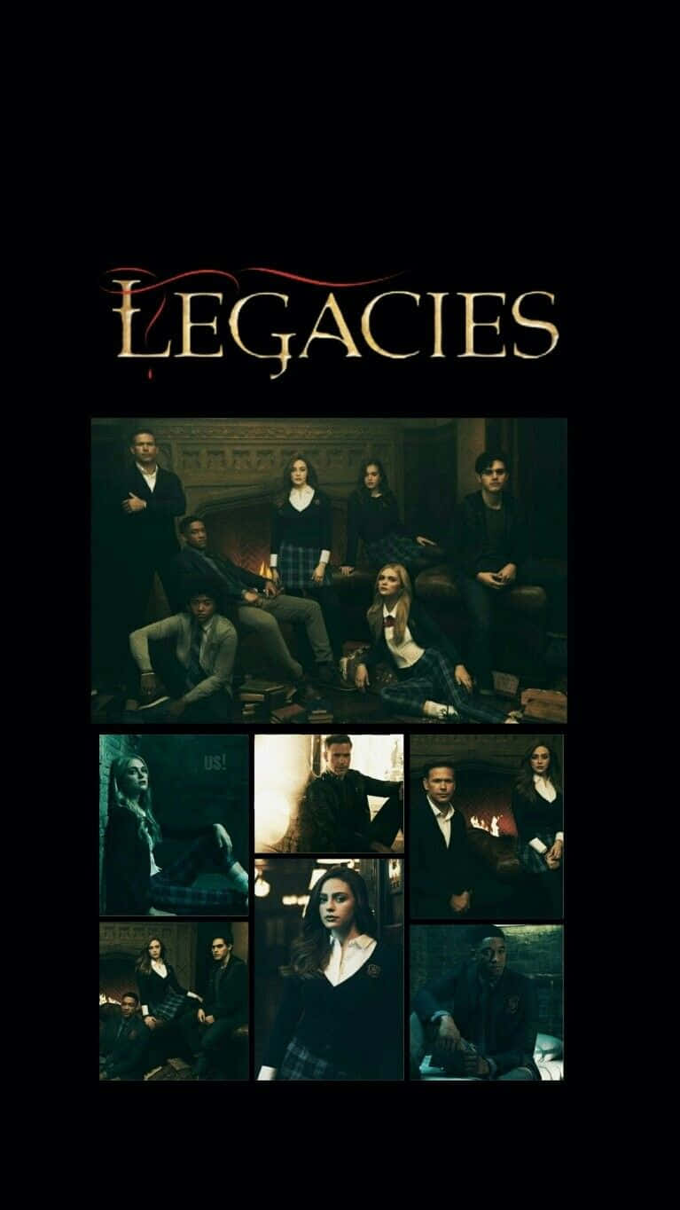 《Legacies》電視劇演員在黑暗哥德式場景中圍繞壁爐
