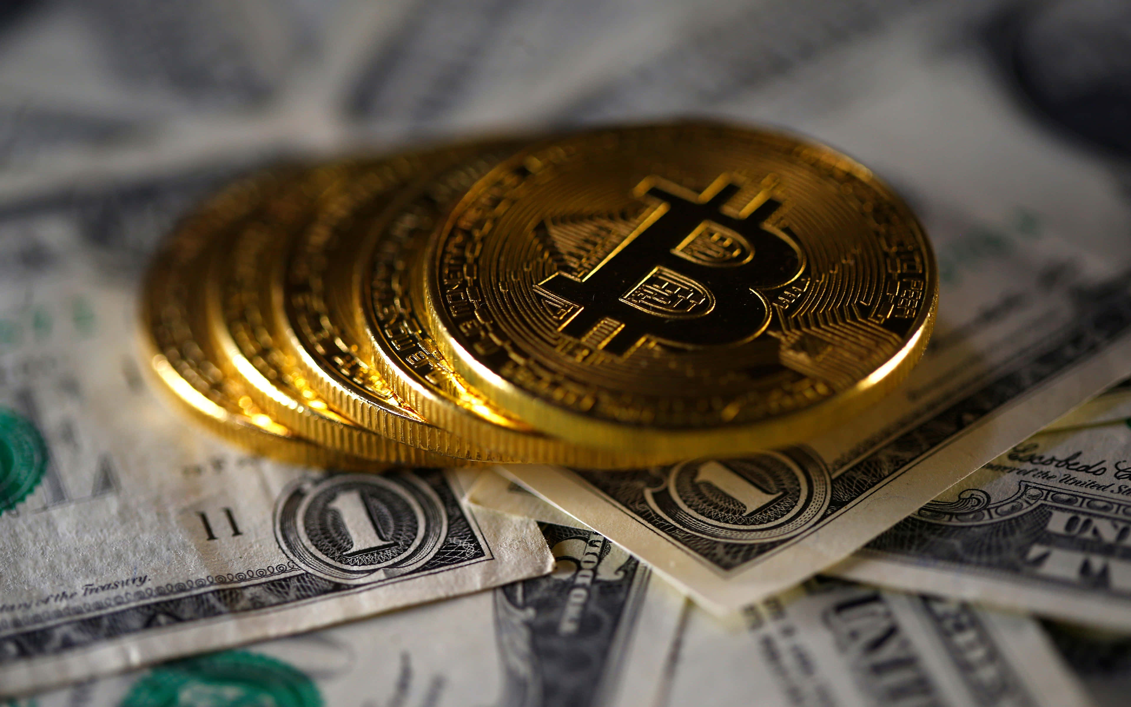 比特幣是一種由黃金支持的貨幣 壁紙