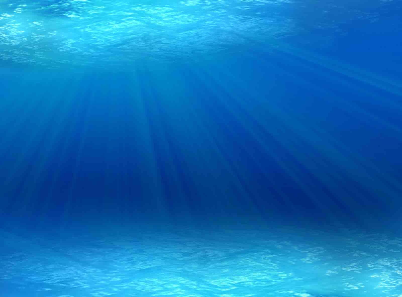 陽光穿過海水照射在沙質海底上。