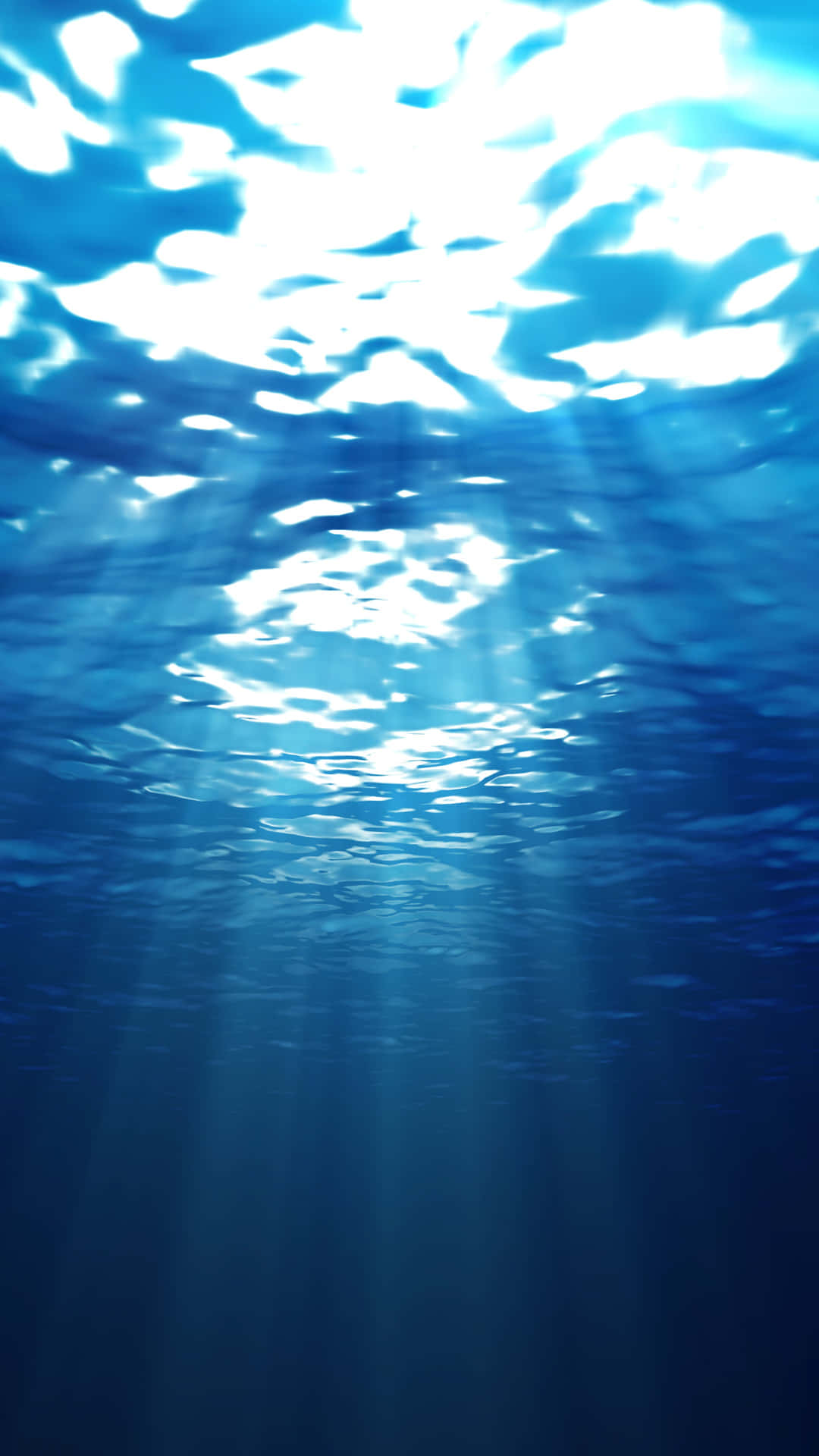 陽光透過海面在水下過濾。