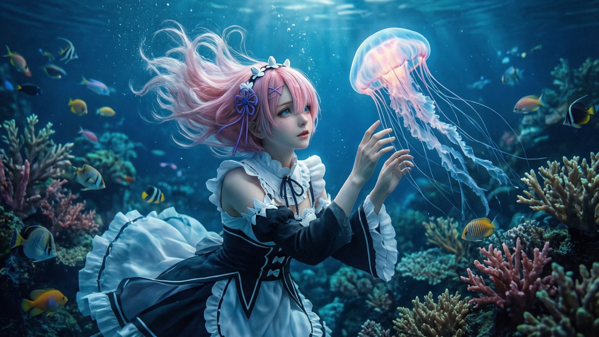 水下雷姆 壁紙