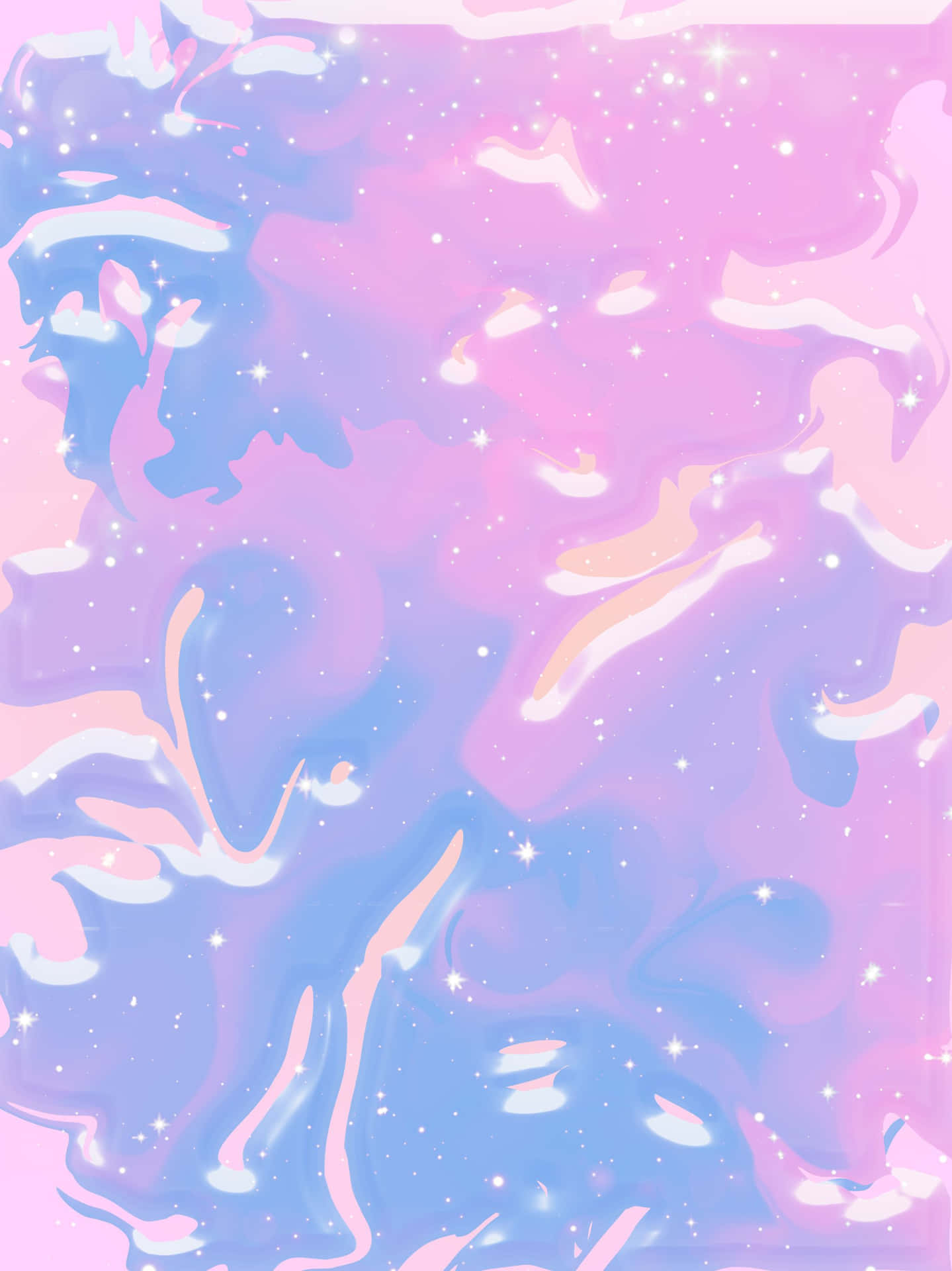 帶有星星和柔和白色條紋的粉彩宇宙漩渦