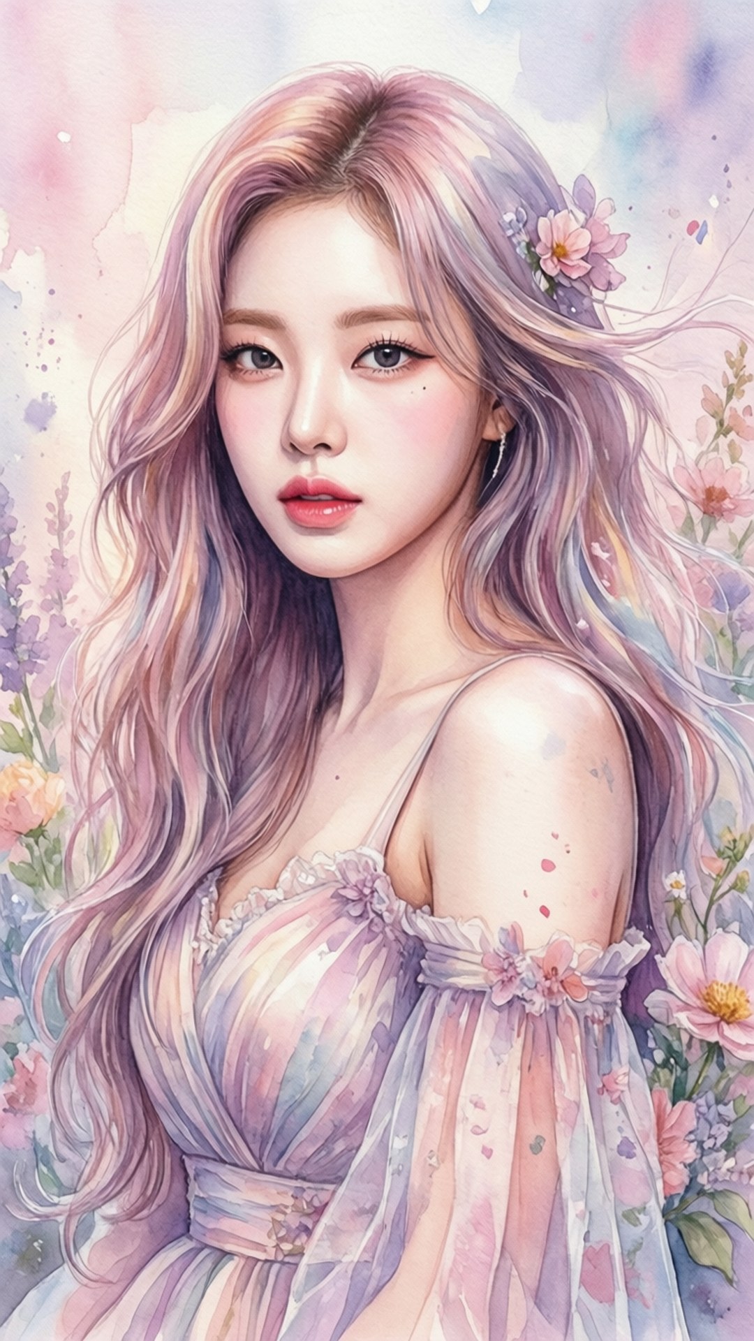 水彩Kpop偶像 壁紙
