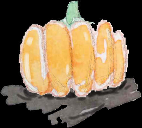 水彩南瓜藝術作品 壁紙