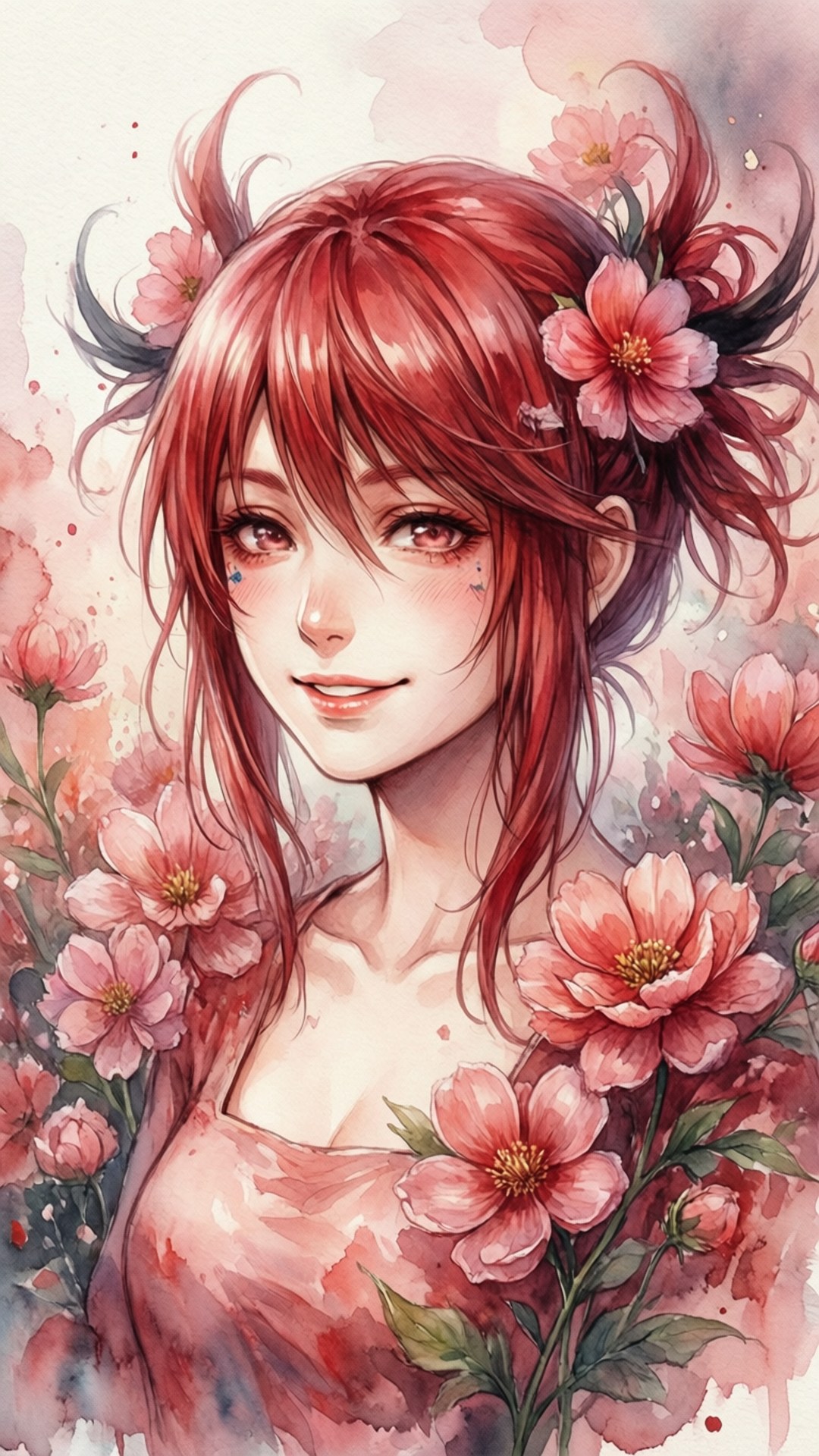 水彩夢幻托加 壁紙