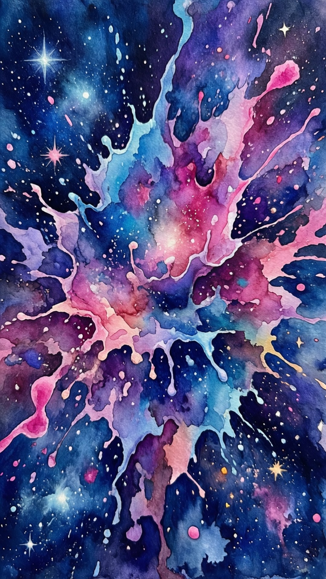 水彩宇宙 壁紙