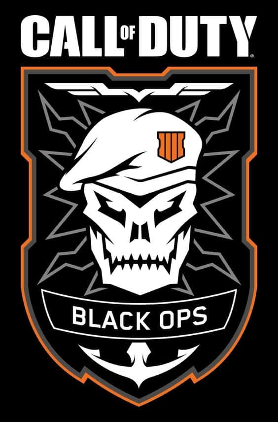 Call of Duty Black Ops 標誌，特色為戴著貝雷帽的骷髏頭。