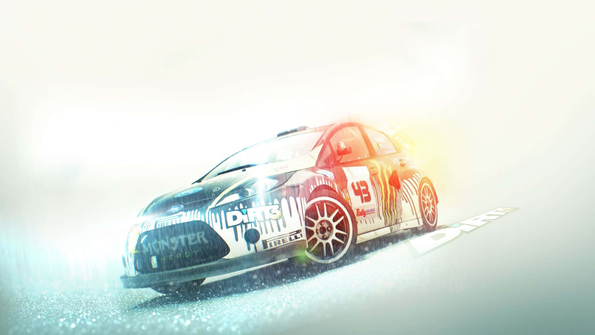 汽車在雪路上行駛 壁紙