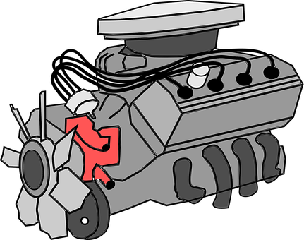 汽車引擎插圖 壁紙