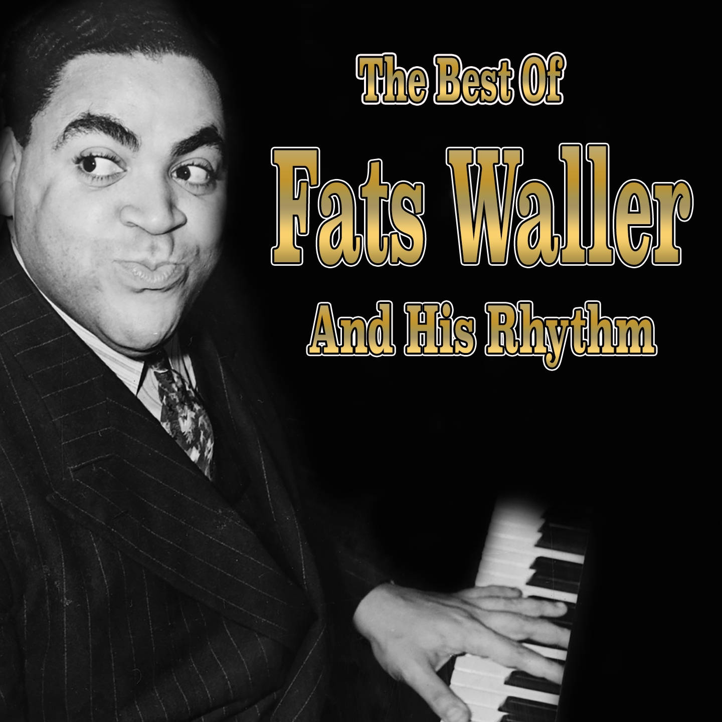 Fats Waller 在專輯封面上雙手放在鋼琴鍵盤上，對著鏡頭微笑。