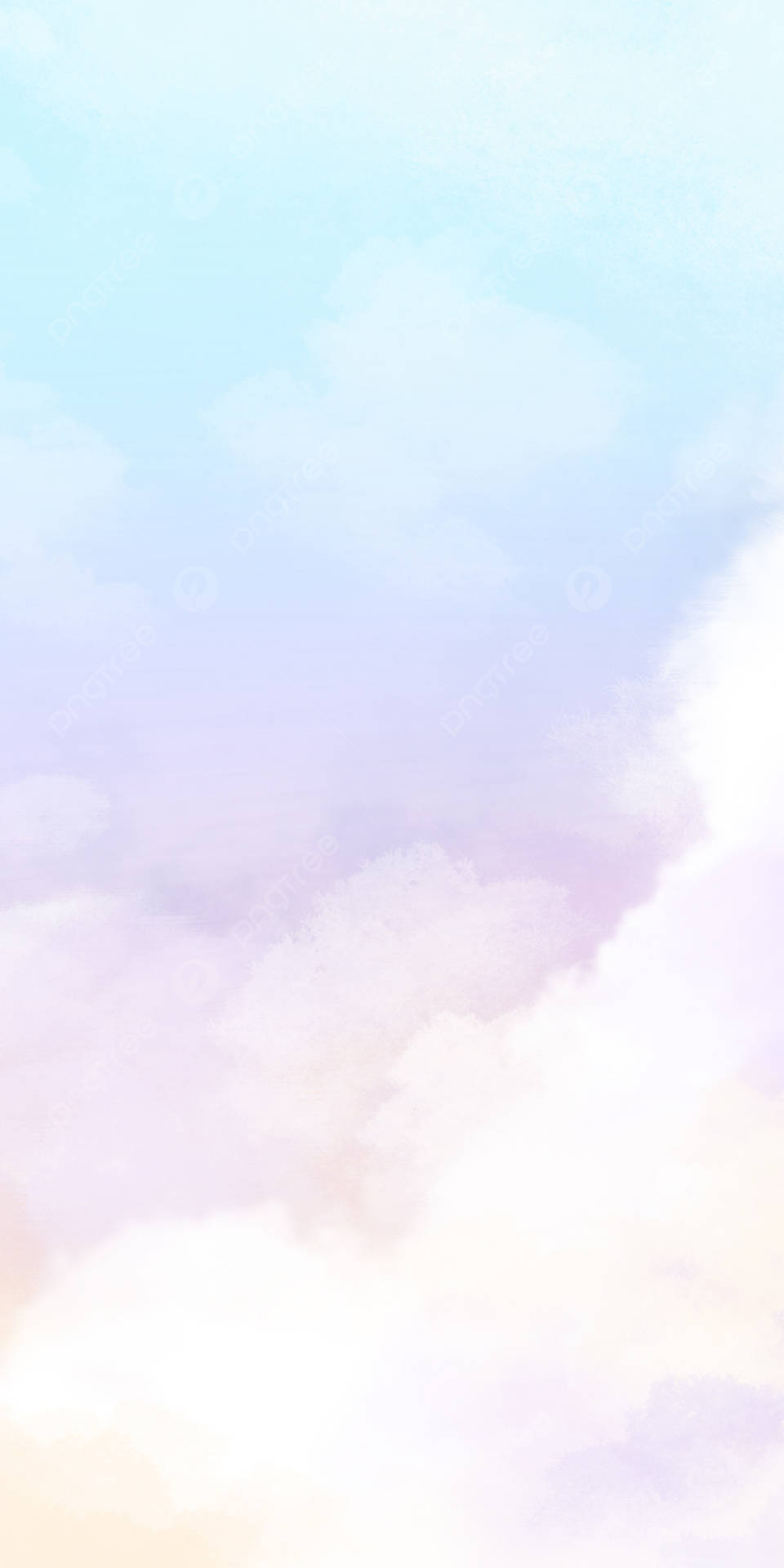 喺柔和漸變天空中飄浮嘅粉彩色雲朵。