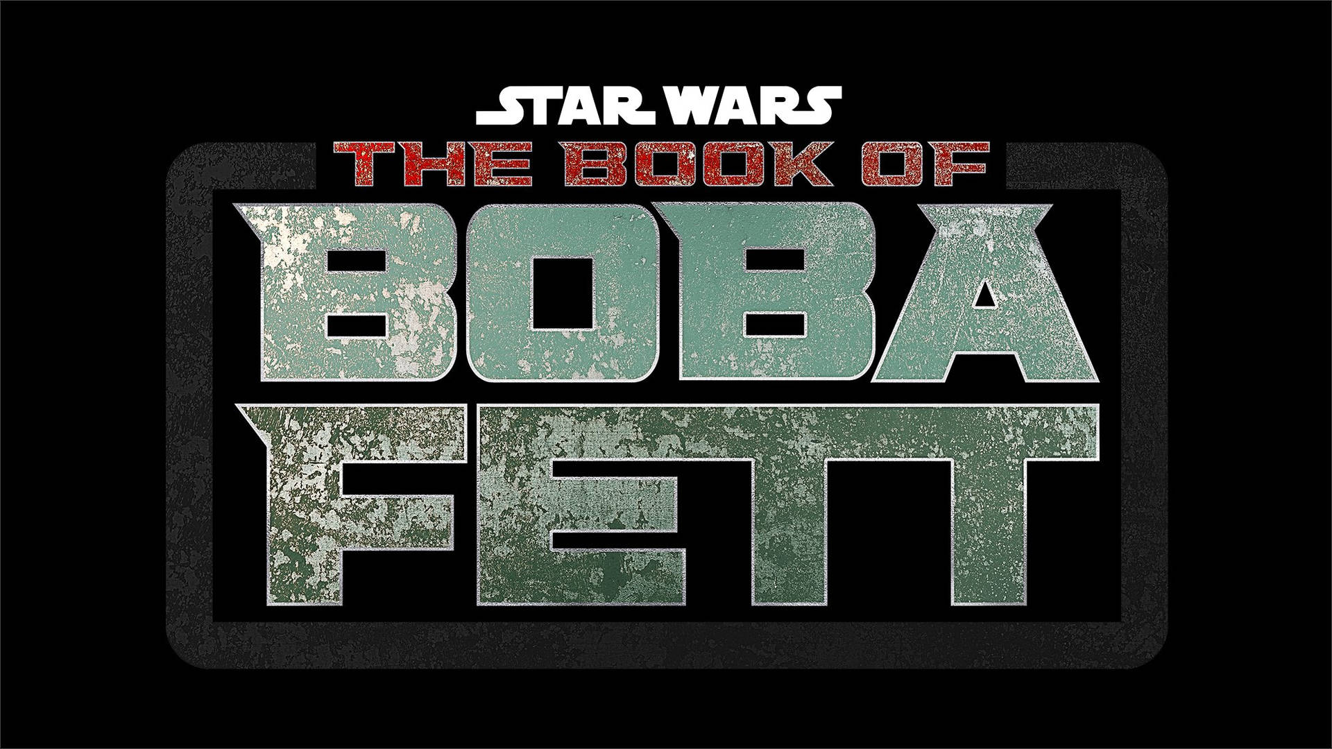 Star Wars The Book of Boba Fett 標題標誌，帶有磨損字體。