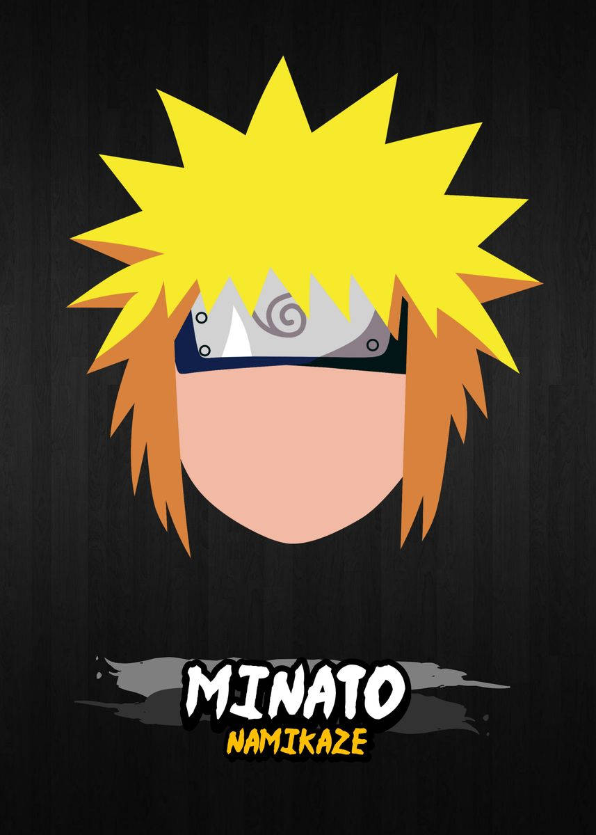 動畫角色 Minato Namikaze，擁有尖刺金黃頭髮和頭帶，背景為深色。