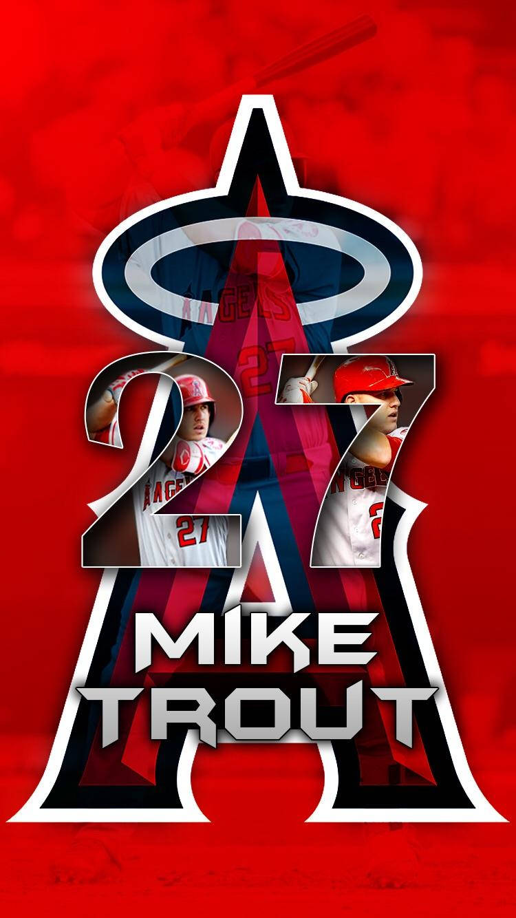 洛杉磯天使隊棒球運動員Mike Trout 27號標誌設計